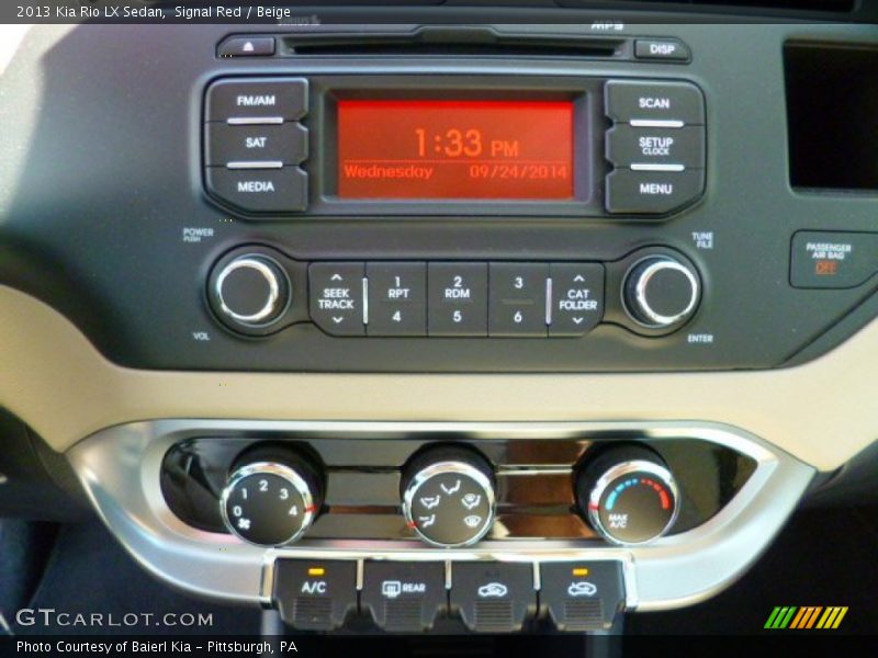 Signal Red / Beige 2013 Kia Rio LX Sedan