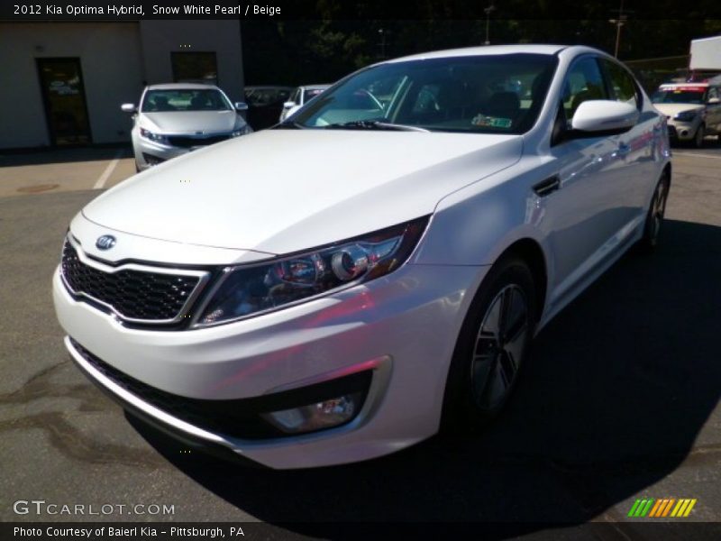 Snow White Pearl / Beige 2012 Kia Optima Hybrid