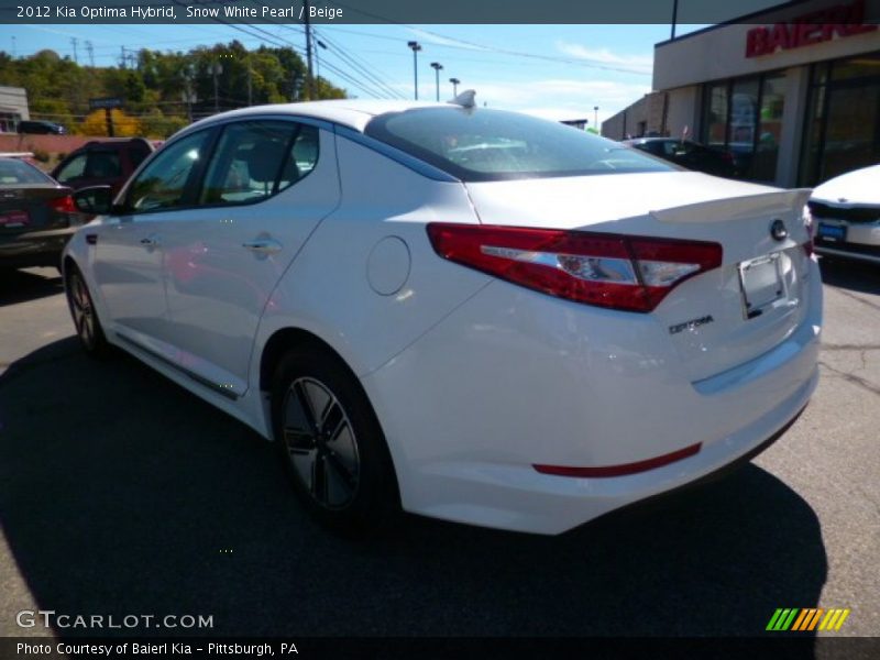 Snow White Pearl / Beige 2012 Kia Optima Hybrid