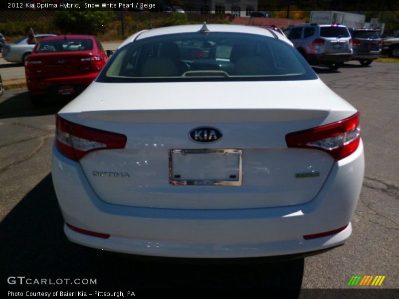 Snow White Pearl / Beige 2012 Kia Optima Hybrid