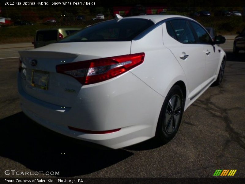 Snow White Pearl / Beige 2012 Kia Optima Hybrid