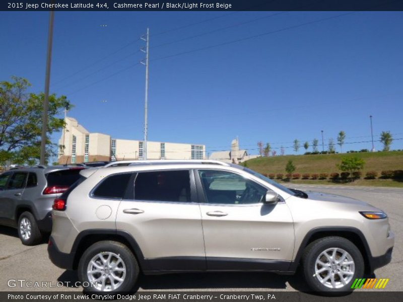 Cashmere Pearl / Black/Light Frost Beige 2015 Jeep Cherokee Latitude 4x4