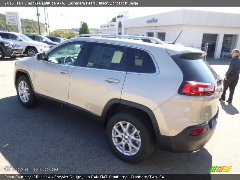 Cashmere Pearl / Black/Light Frost Beige 2015 Jeep Cherokee Latitude 4x4