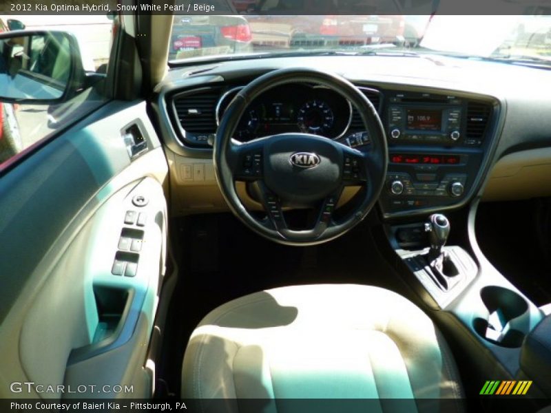 Snow White Pearl / Beige 2012 Kia Optima Hybrid