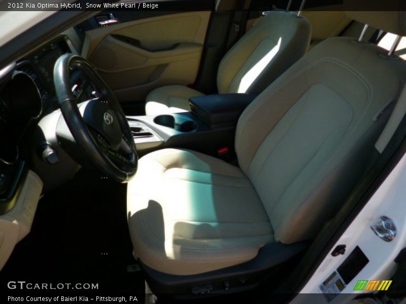Snow White Pearl / Beige 2012 Kia Optima Hybrid