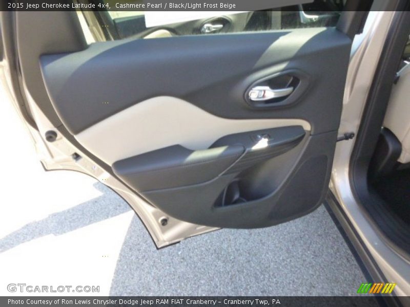 Cashmere Pearl / Black/Light Frost Beige 2015 Jeep Cherokee Latitude 4x4