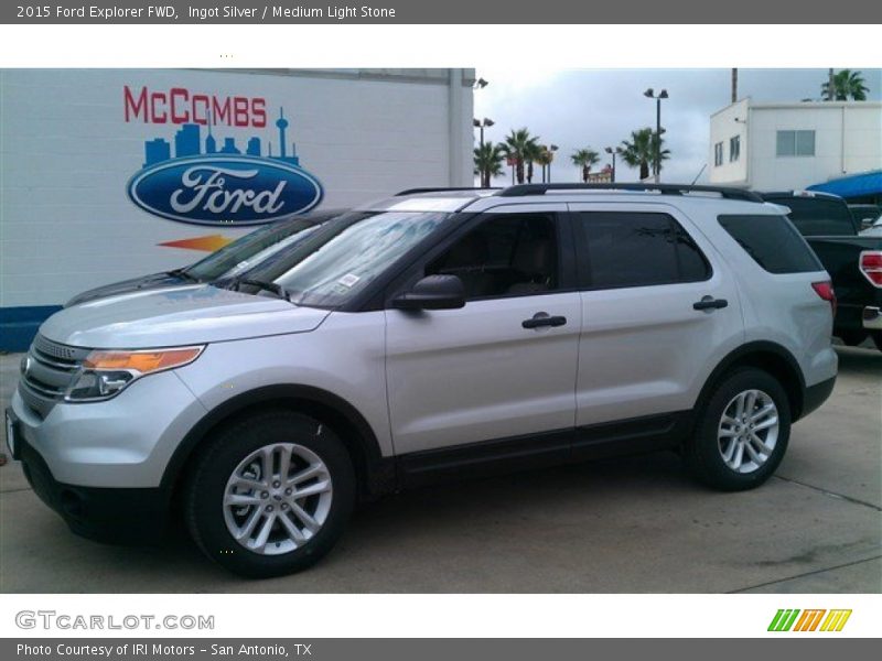 Ingot Silver / Medium Light Stone 2015 Ford Explorer FWD