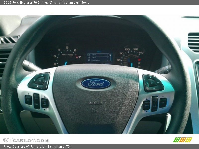 Ingot Silver / Medium Light Stone 2015 Ford Explorer FWD