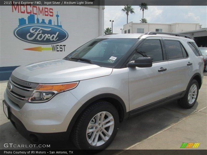 Ingot Silver / Medium Light Stone 2015 Ford Explorer FWD