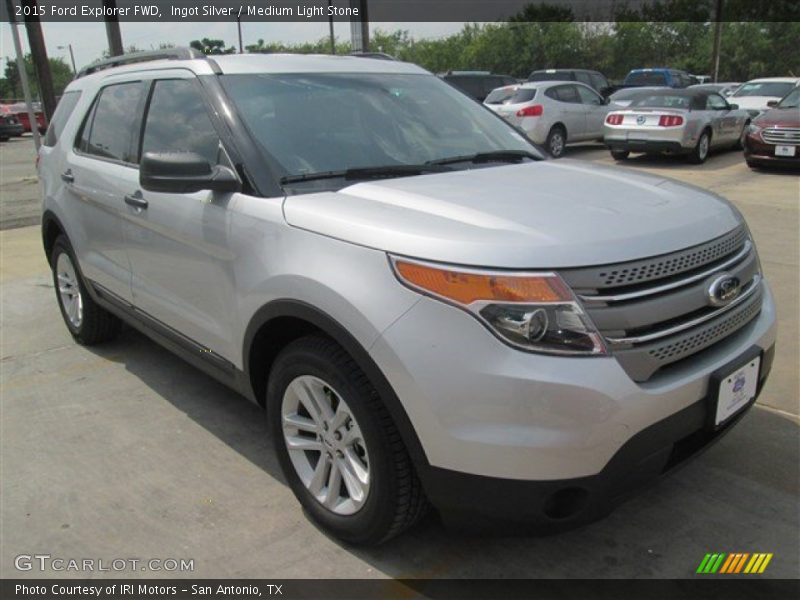 Ingot Silver / Medium Light Stone 2015 Ford Explorer FWD