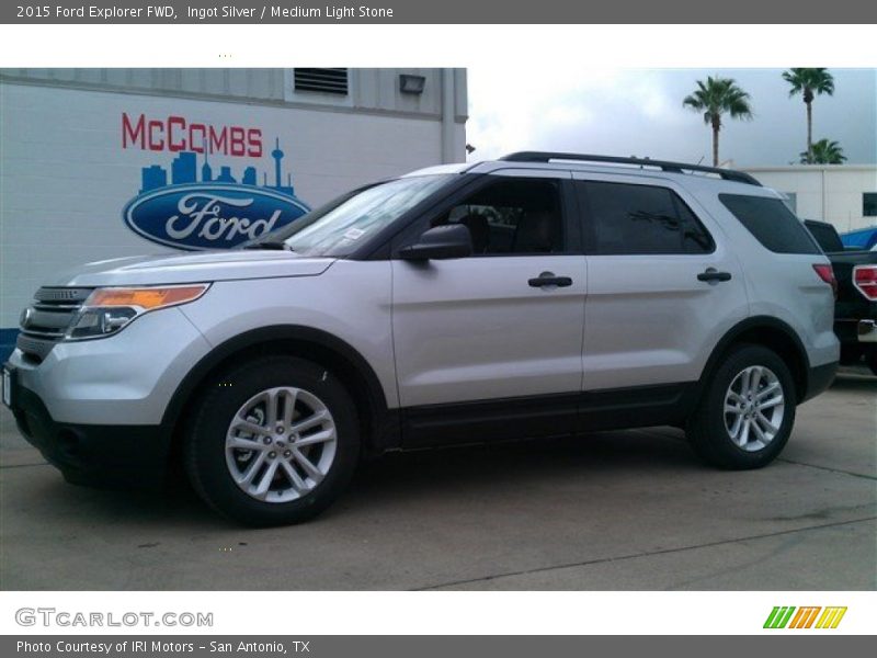 Ingot Silver / Medium Light Stone 2015 Ford Explorer FWD