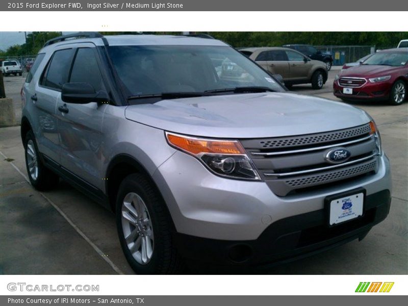 Ingot Silver / Medium Light Stone 2015 Ford Explorer FWD