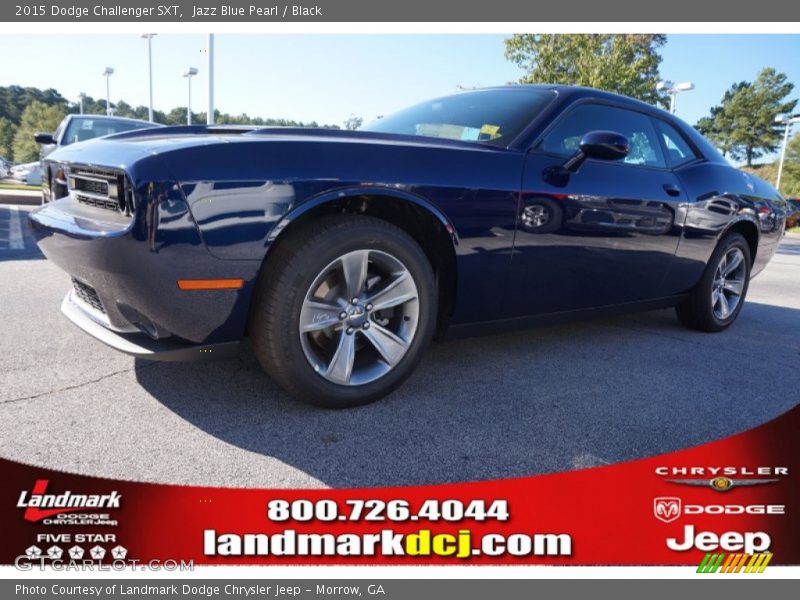 Jazz Blue Pearl / Black 2015 Dodge Challenger SXT