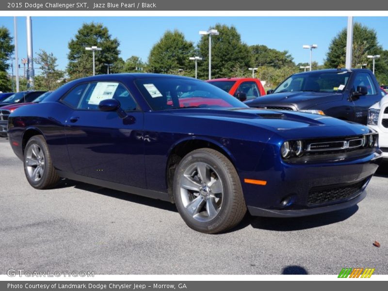 Jazz Blue Pearl / Black 2015 Dodge Challenger SXT