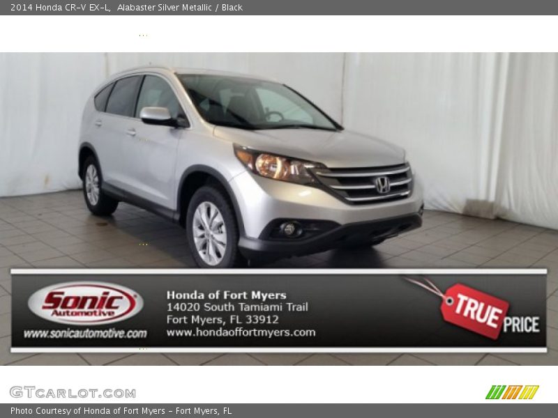 Alabaster Silver Metallic / Black 2014 Honda CR-V EX-L