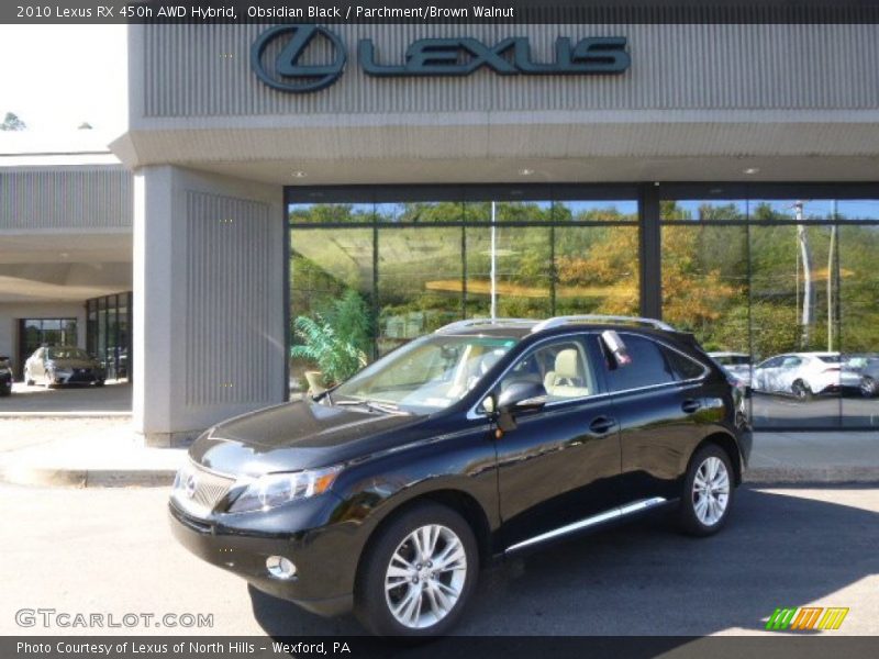 Obsidian Black / Parchment/Brown Walnut 2010 Lexus RX 450h AWD Hybrid