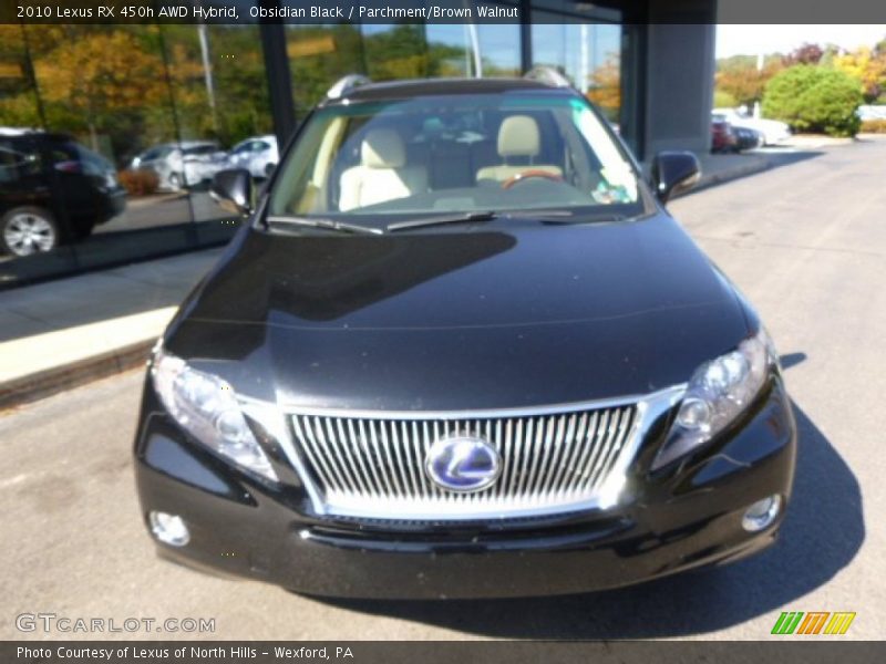 Obsidian Black / Parchment/Brown Walnut 2010 Lexus RX 450h AWD Hybrid