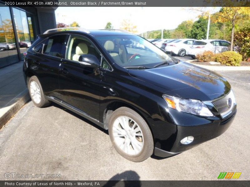 Obsidian Black / Parchment/Brown Walnut 2010 Lexus RX 450h AWD Hybrid