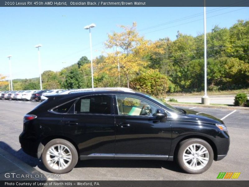 Obsidian Black / Parchment/Brown Walnut 2010 Lexus RX 450h AWD Hybrid