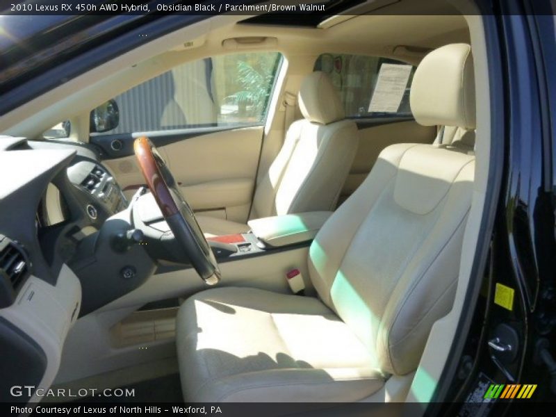 Obsidian Black / Parchment/Brown Walnut 2010 Lexus RX 450h AWD Hybrid