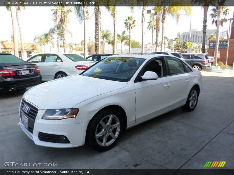 Ibis White / Black 2009 Audi A4 2.0T quattro Sedan