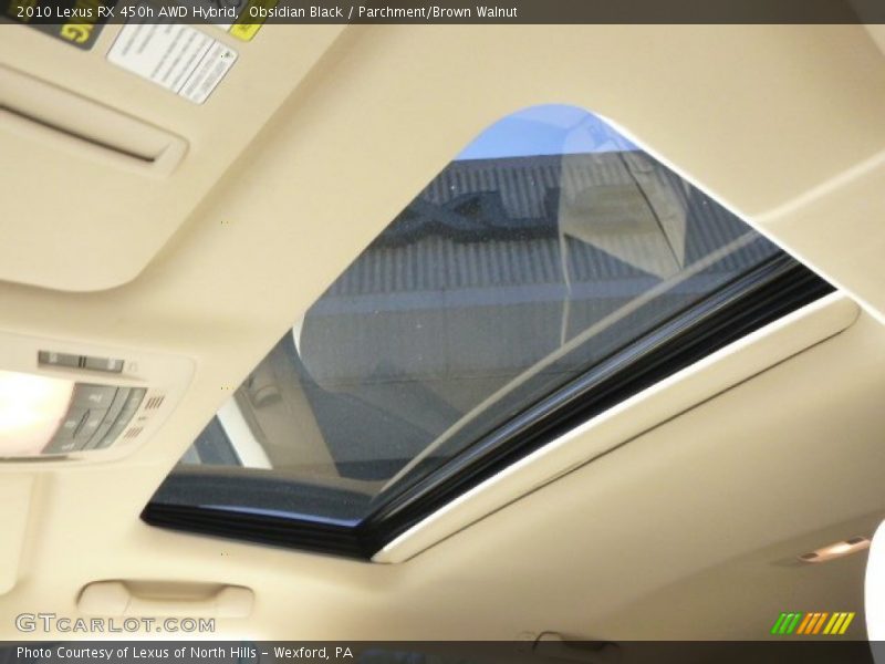 Obsidian Black / Parchment/Brown Walnut 2010 Lexus RX 450h AWD Hybrid