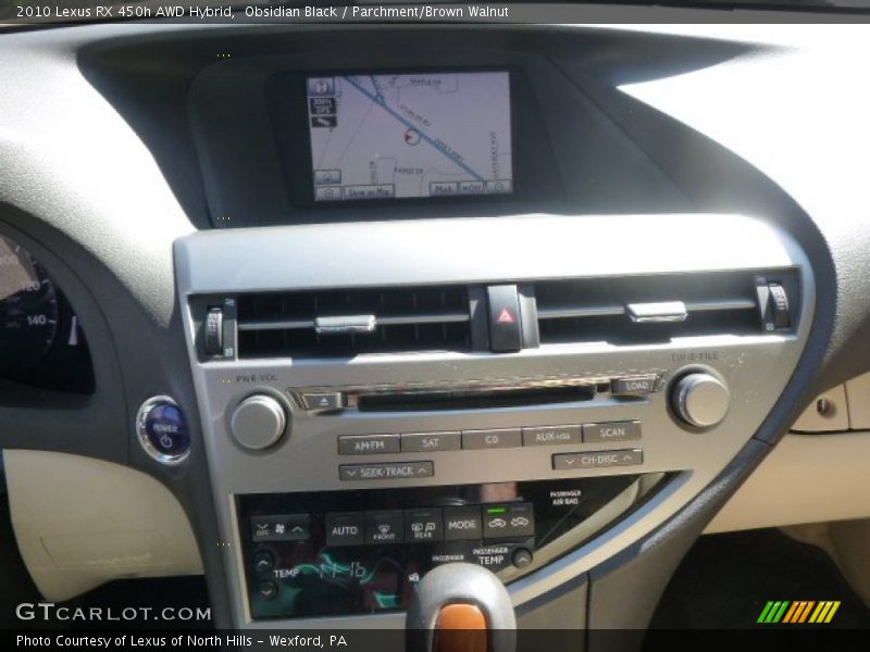 Obsidian Black / Parchment/Brown Walnut 2010 Lexus RX 450h AWD Hybrid
