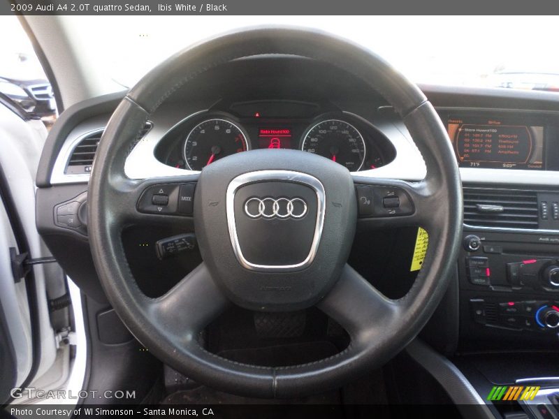 Ibis White / Black 2009 Audi A4 2.0T quattro Sedan