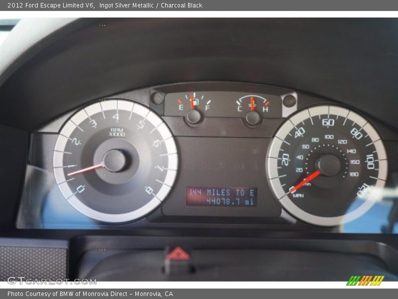 Ingot Silver Metallic / Charcoal Black 2012 Ford Escape Limited V6
