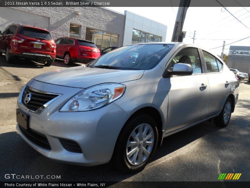 Brilliant Silver / Charcoal 2013 Nissan Versa 1.6 S Sedan