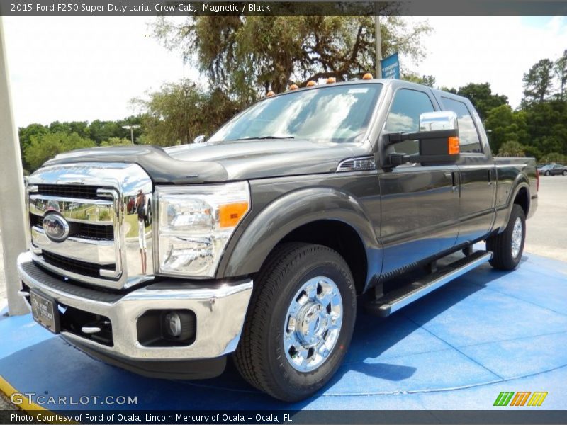 Magnetic / Black 2015 Ford F250 Super Duty Lariat Crew Cab