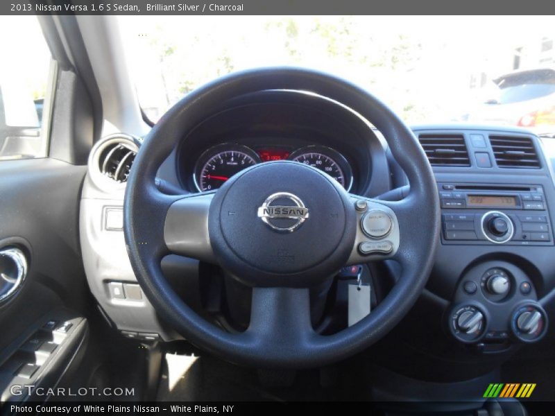 Brilliant Silver / Charcoal 2013 Nissan Versa 1.6 S Sedan