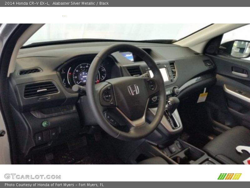 Alabaster Silver Metallic / Black 2014 Honda CR-V EX-L