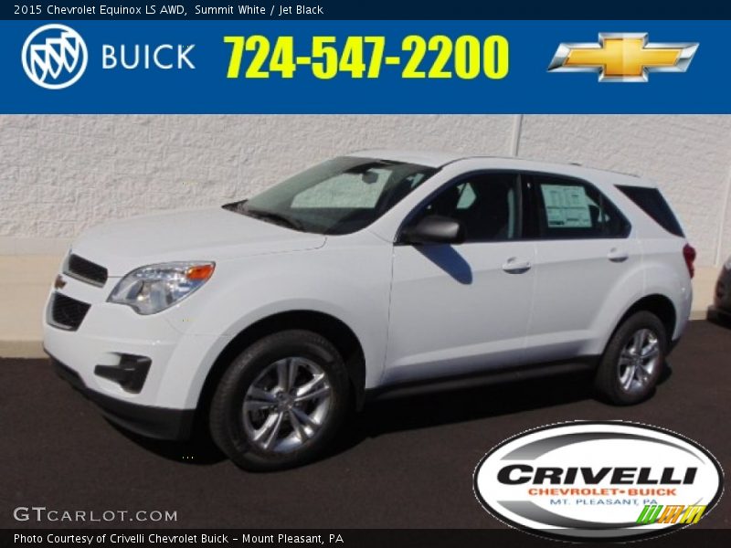 Summit White / Jet Black 2015 Chevrolet Equinox LS AWD