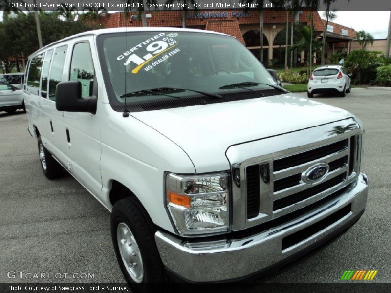 Oxford White / Medium Flint 2014 Ford E-Series Van E350 XLT Extended 15 Passenger Van
