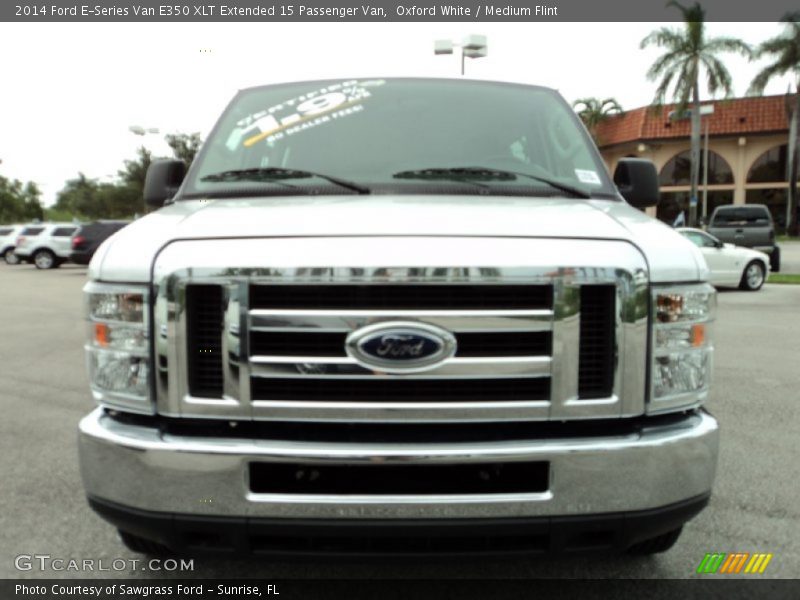 Oxford White / Medium Flint 2014 Ford E-Series Van E350 XLT Extended 15 Passenger Van
