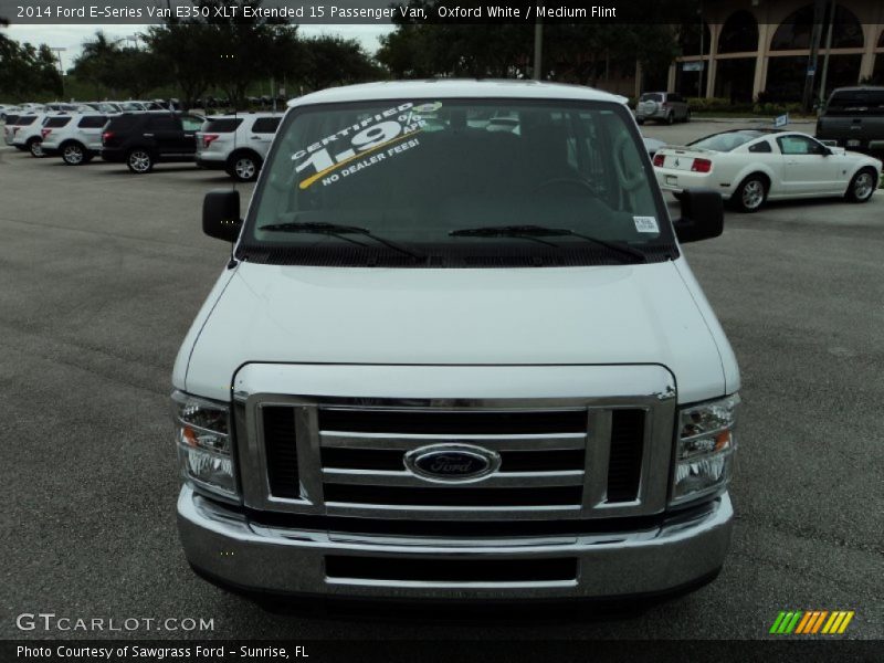 Oxford White / Medium Flint 2014 Ford E-Series Van E350 XLT Extended 15 Passenger Van
