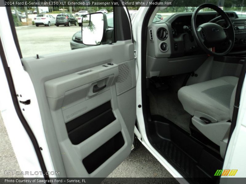 Oxford White / Medium Flint 2014 Ford E-Series Van E350 XLT Extended 15 Passenger Van