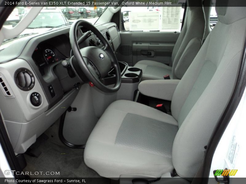 Oxford White / Medium Flint 2014 Ford E-Series Van E350 XLT Extended 15 Passenger Van