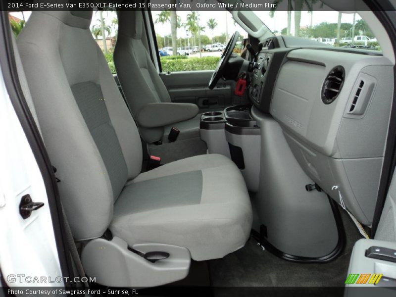 Oxford White / Medium Flint 2014 Ford E-Series Van E350 XLT Extended 15 Passenger Van