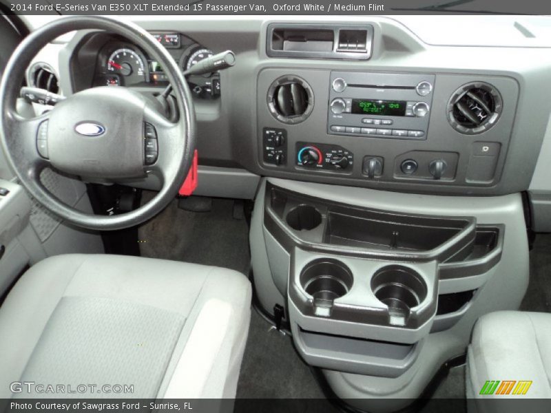 Oxford White / Medium Flint 2014 Ford E-Series Van E350 XLT Extended 15 Passenger Van