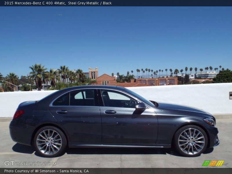 Steel Grey Metallic / Black 2015 Mercedes-Benz C 400 4Matic