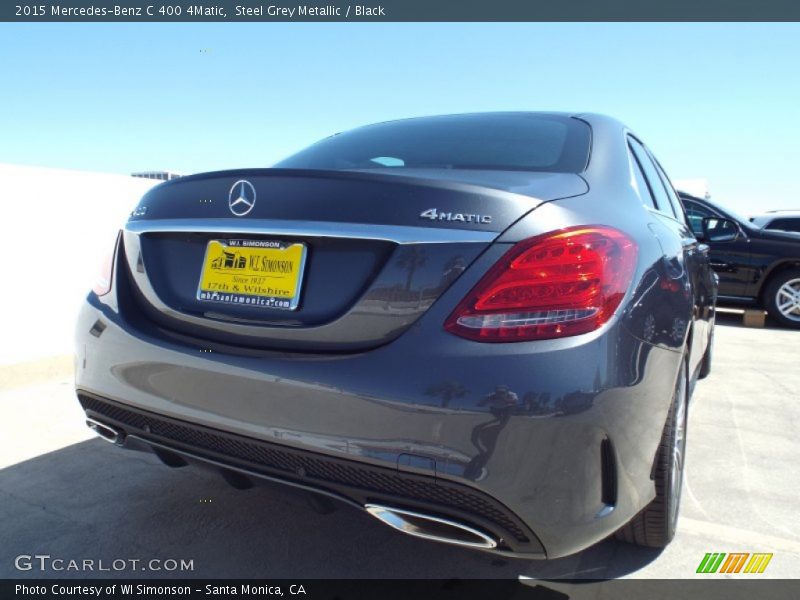 Steel Grey Metallic / Black 2015 Mercedes-Benz C 400 4Matic