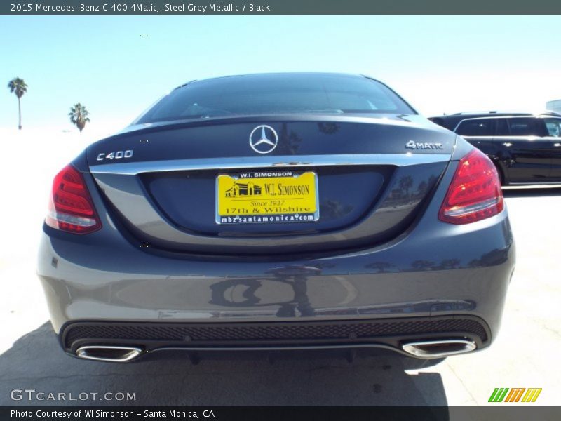 Steel Grey Metallic / Black 2015 Mercedes-Benz C 400 4Matic