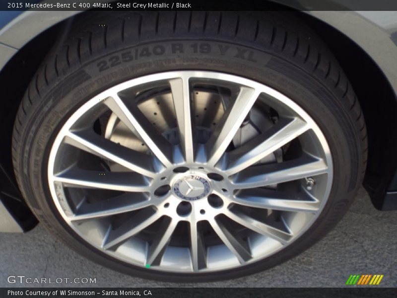 Steel Grey Metallic / Black 2015 Mercedes-Benz C 400 4Matic