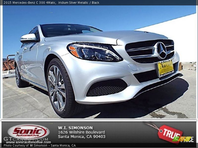 Iridium Silver Metallic / Black 2015 Mercedes-Benz C 300 4Matic