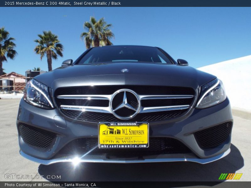 Steel Grey Metallic / Black 2015 Mercedes-Benz C 300 4Matic