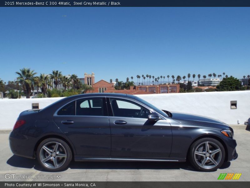 Steel Grey Metallic / Black 2015 Mercedes-Benz C 300 4Matic