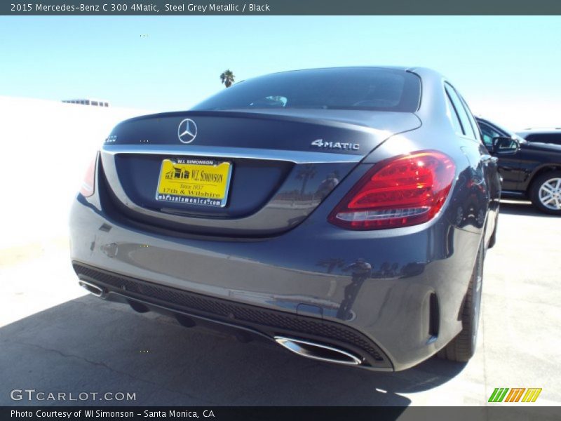 Steel Grey Metallic / Black 2015 Mercedes-Benz C 300 4Matic