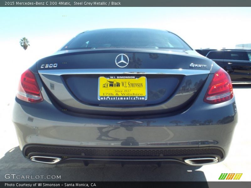 Steel Grey Metallic / Black 2015 Mercedes-Benz C 300 4Matic